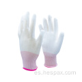 Guantes de trabajo de alta calidad Hespax Pu Fingertip